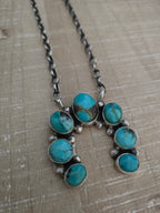 AUGUSTINE LARGO KINGMAN TURQUOISE NAJA NECKLACE