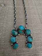 AUGUSTINE LARGO KINGMAN TURQUOISE NAJA NECKLACE