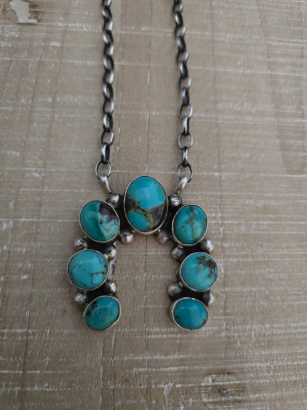 AUGUSTINE LARGO KINGMAN TURQUOISE NAJA NECKLACE