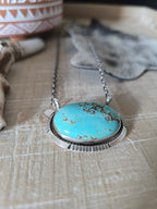 ALFRED MARTINEZ  OVAL #8 TURQUOISE BAR NECKLACE