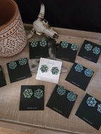 THE MAXINE RAMIREZ KINGMAN TURQUOISE CLUSTER LARGE STUDS