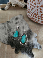 JUANITA A LONG TYRONE TURQUOISE PENDANT