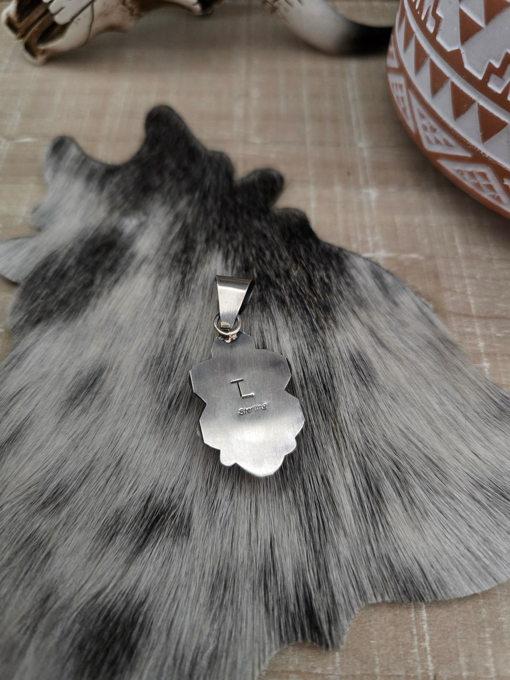 JUANITA A LONG TYRONE TURQUOISE PENDANT