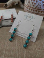 MAXINE RAMIREZ BROWN FOUR STONE DANGLE EARRINGS