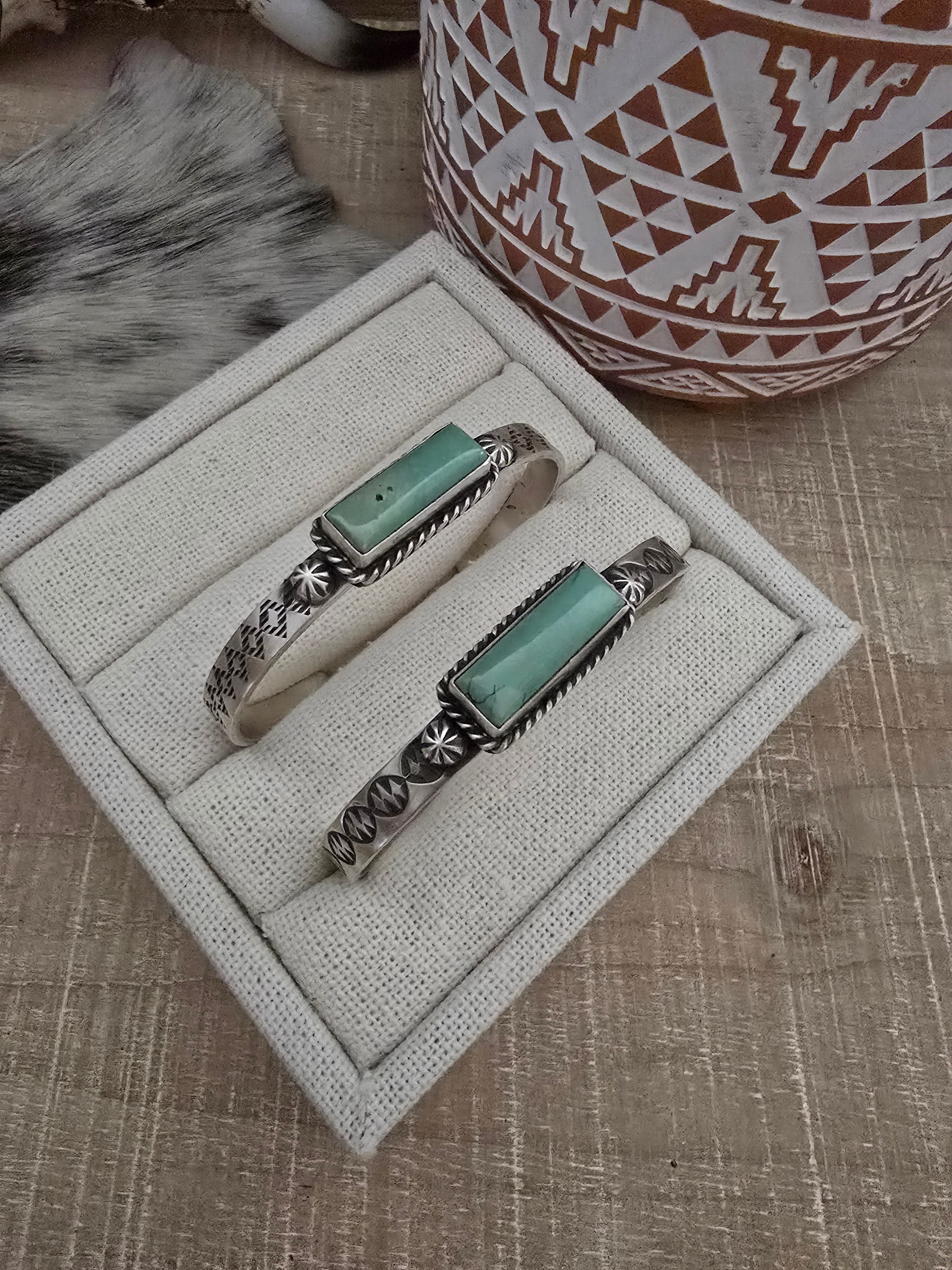 DONOVAN SKEETS NAVAJO TURQUOISE BAR CUFF