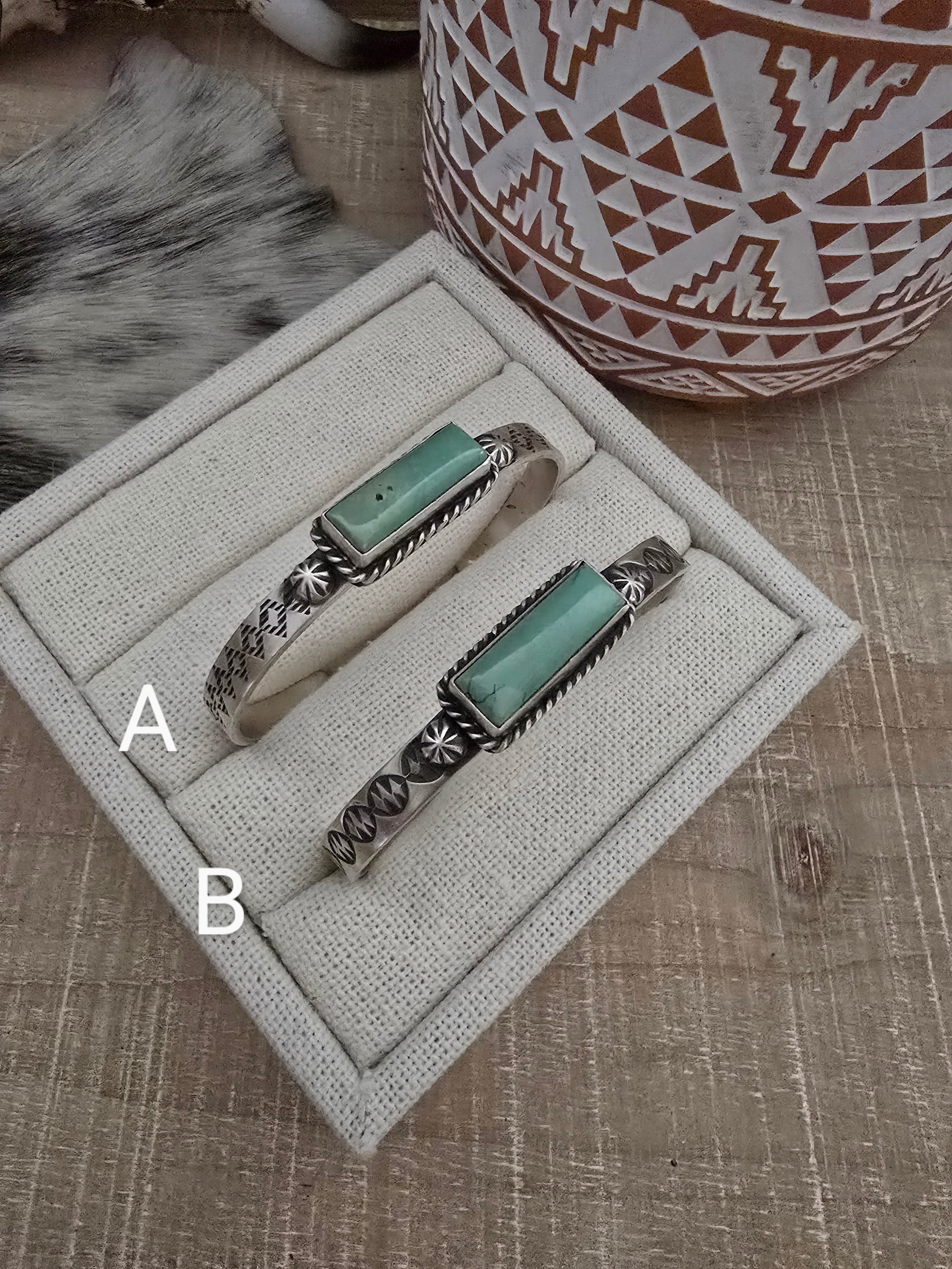 DONOVAN SKEETS NAVAJO TURQUOISE BAR CUFF