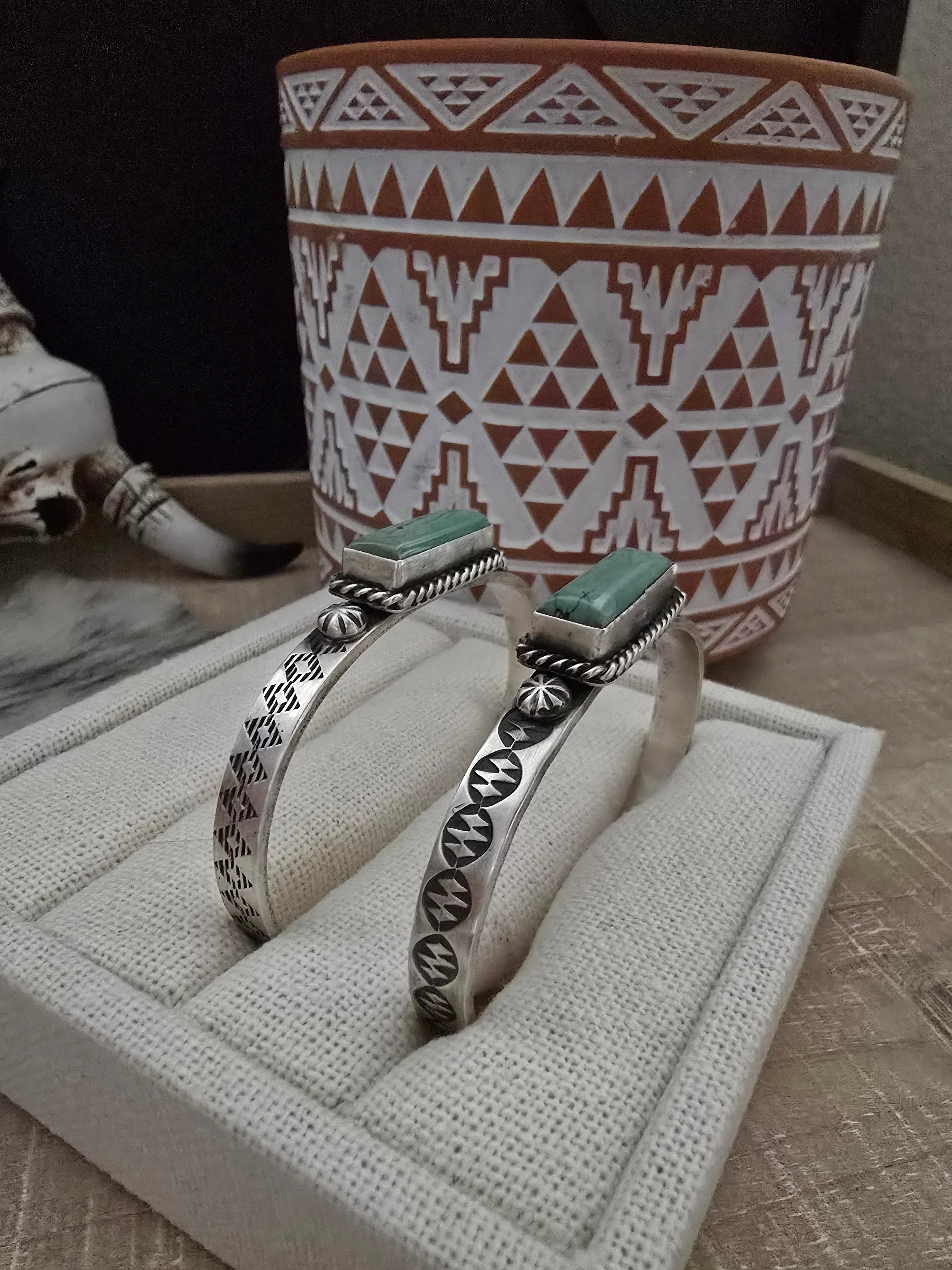 DONOVAN SKEETS NAVAJO TURQUOISE BAR CUFF