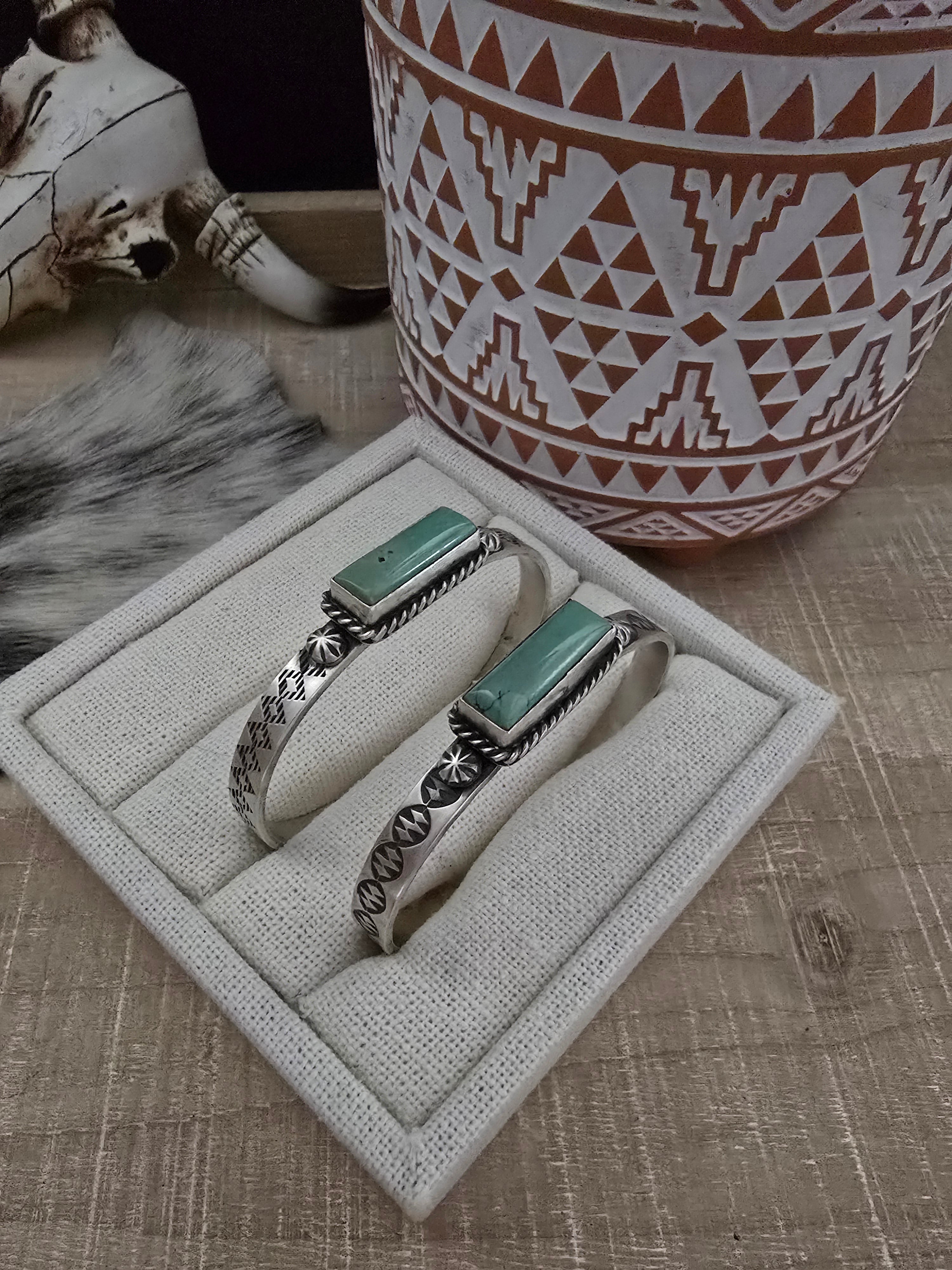 DONOVAN SKEETS NAVAJO TURQUOISE BAR CUFF