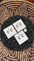 STERLING SILVER LARGE PLAIN OVAL CONCHO EARRINGS