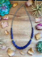 22” Graduated Lapis Necklace
