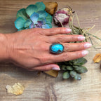 MJ Ring - Turquoise Oval Adjustable Ring