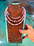 One Time Pieces – Pink Glass & Sterling Silver Necklace Collection