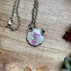 90 - Sterling Silver Indian Head Penny Framed Fixed Chain Necklace by Jason Ogg
