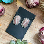 54 - Sterling Silver Red Buffalo Stud Earrings by Jason Ogg