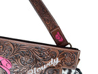 Howdy Tooled Leather Handbag Purse