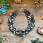 Wild Horse & Sterling Silver Pearl Necklace