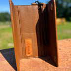 Sorrel Sunset Speedy Western Genuine Leather Barrel Bag Purse by Double B