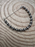 3mm & 6mm Sterling Pearl Bracelet — 6 inch (with 3 inch extender)