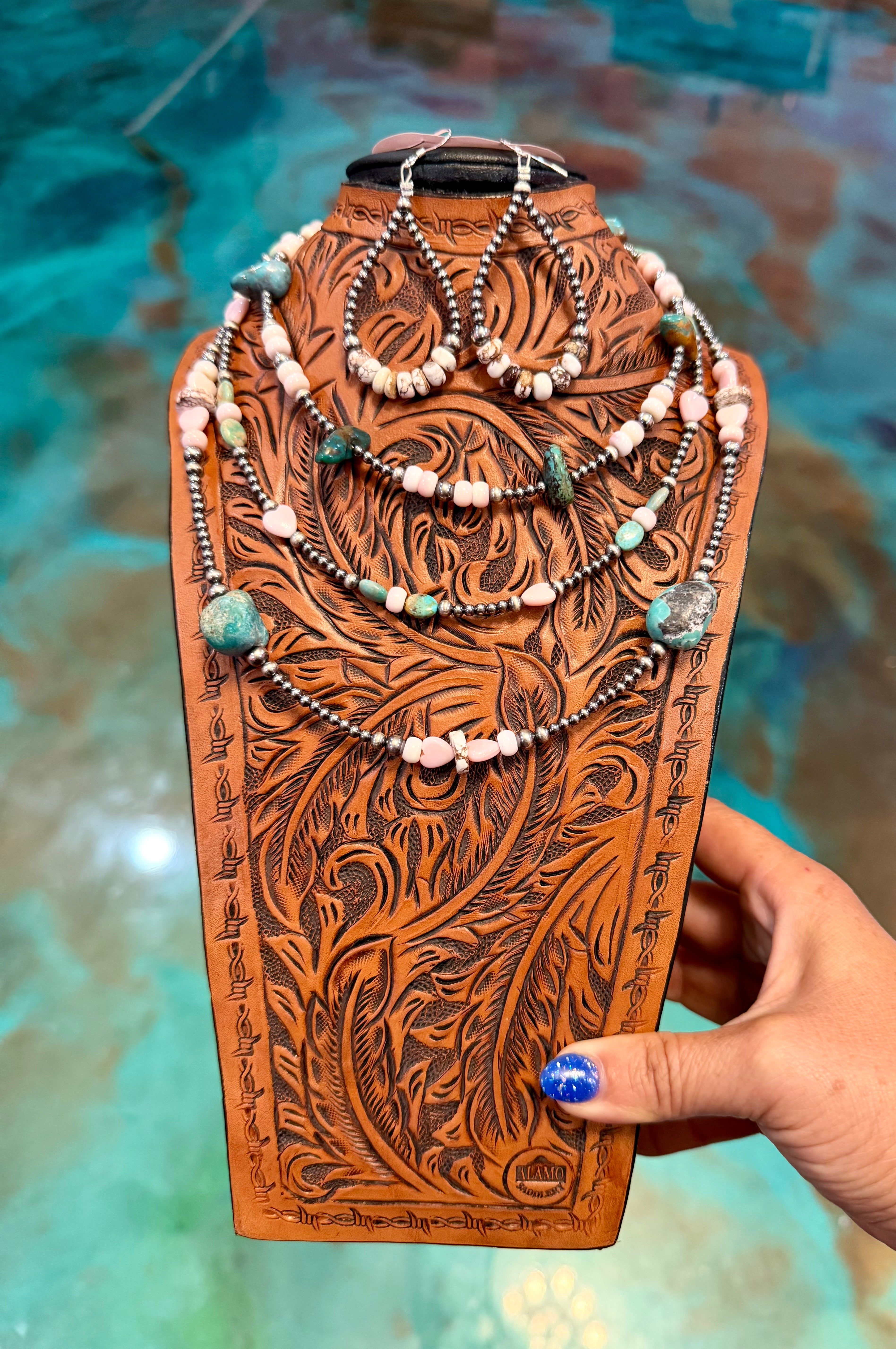Jaci Pink Conch, Turquoise, White Shell & Sterling Silver Jewelry — Pick Your Favorite