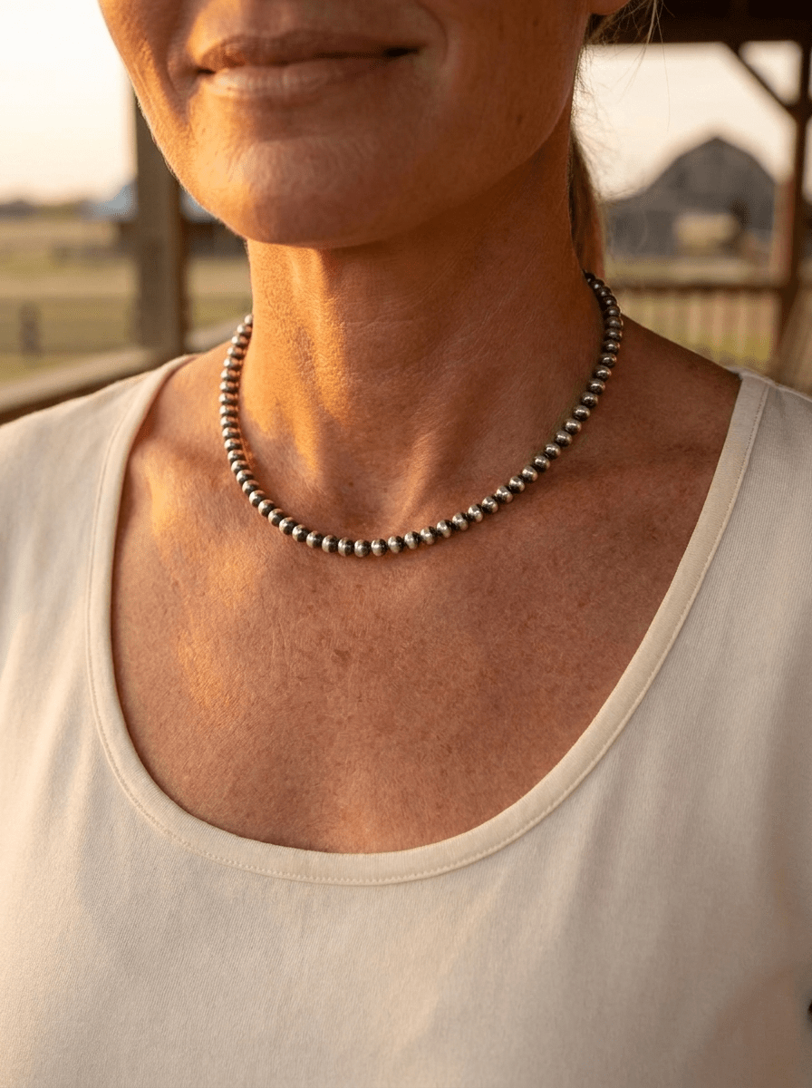 4mm Sterling Pearl Choker — 14 inch