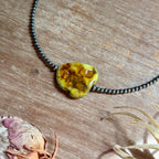 3mm Sterling Silver Pearl & Palomino Variscite Necklace