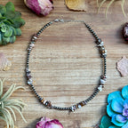 16” Wild Horse Chip Necklace – Sterling Silver
