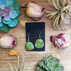Sterling Silver Sonoran Turquoise Dangle Earrings – Handmade by Artist Jason Ogg