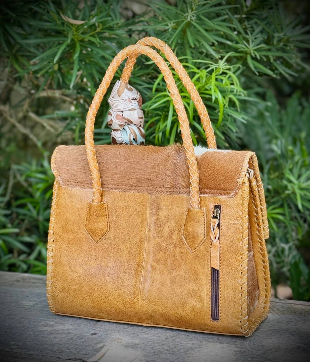 Upcycled LV Cowhide Leather Bougie Shoulder Crossbody Bag