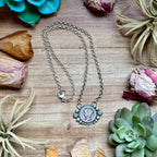 93 - Sterling Silver Mercury Dime Fixed Chain Necklace by Jason Ogg