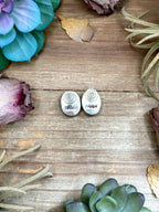 Sterling Silver Rising Phoenix Turquoise Stud Earrings – Handmade by Artist Jason Ogg