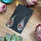 53 - Sterling Silver Wild Horse Jasper Dangle Earrings by Shay Pfeiffer