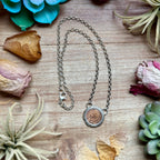 90 - Sterling Silver Indian Head Penny Framed Fixed Chain Necklace by Jason Ogg