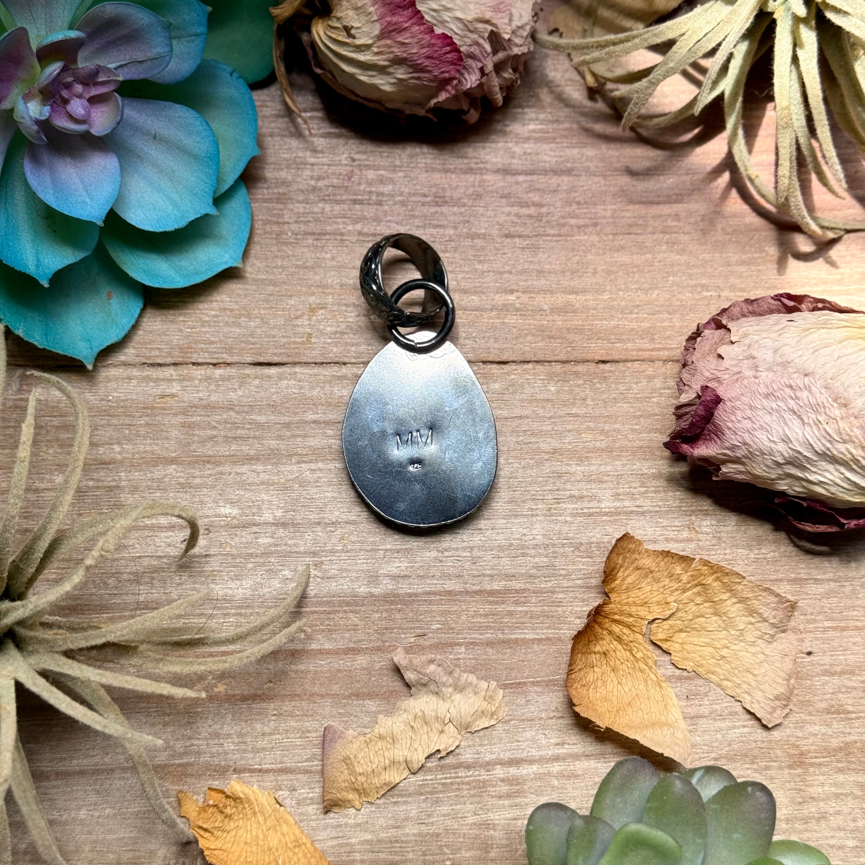MJ Turquoise Pendant – Sterling Silver