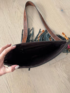 Howdy Tooled Leather Handbag Purse