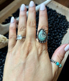 Tibetan Turquoise Copper Adjustable Ring