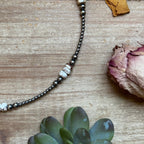 Wild Horse & Sterling Silver Pearl Necklace