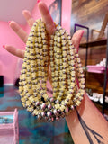 16-Inch Colorful Glass Bead & Sterling Silver Pearl Necklace - 14 options