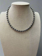 6mm & 3mm Sterling Pearl Choker — 14 inch