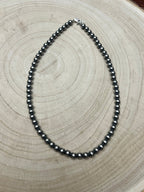 6mm Sterling Pearl Necklace — 16 inch