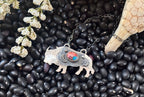 Pink Dahlia 20” Buffalo Necklace