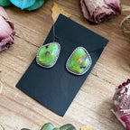 17 - Sterling Silver Sonoran Turquoise Stud Earrings by Jason Ogg