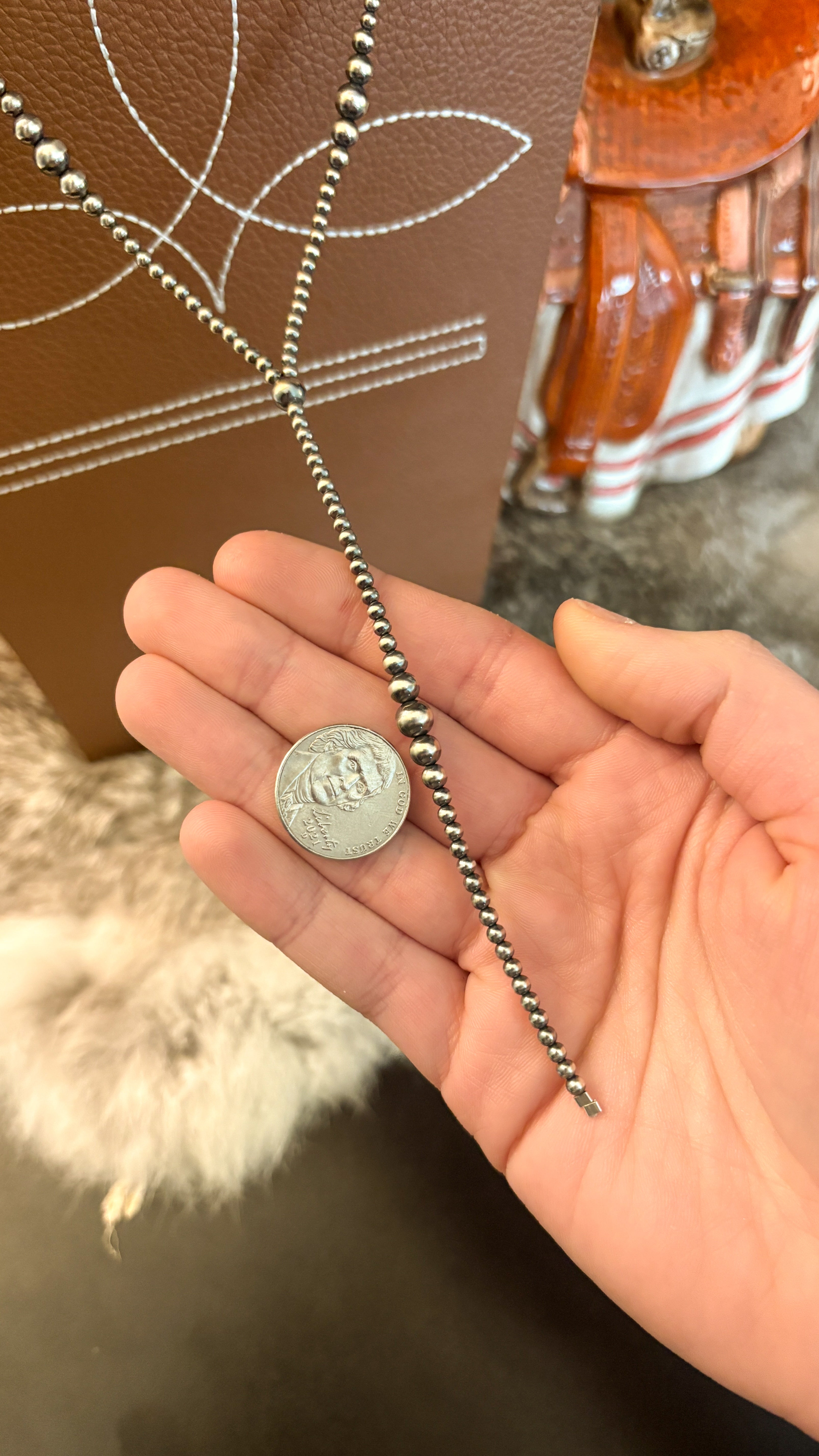 3-6MM STERLING SILVER PEARL LARIAT