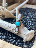 Wild Horse & Turquoise Copper Adjustable Ring