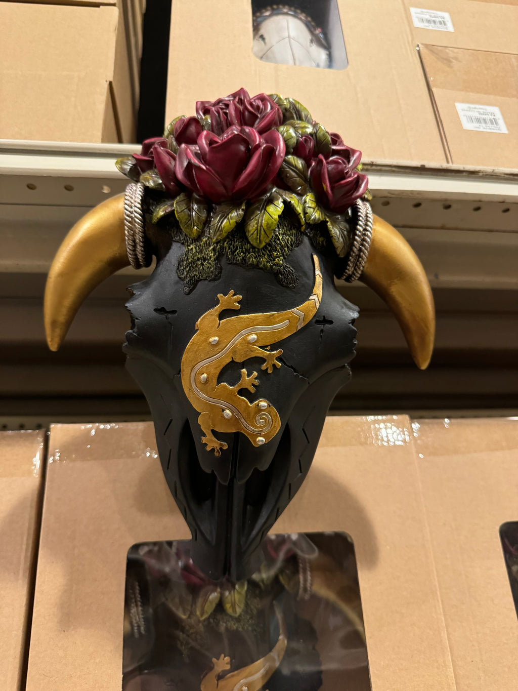 Lizard Gecko Rose Skull