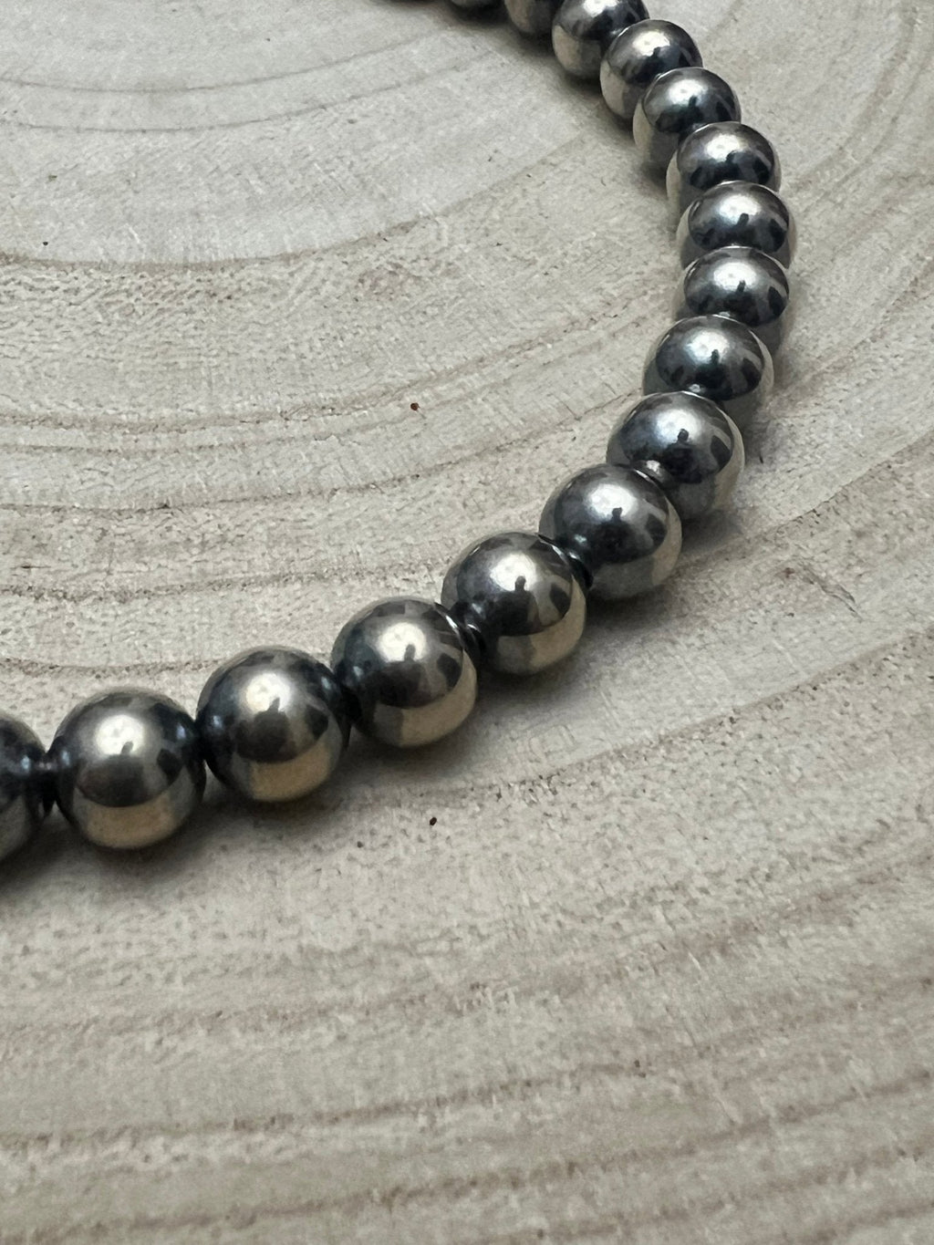 8mm Sterling Pearl Necklace — 14 inch