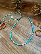 Turquoise Variscite & Pink Conch Choker – Exclusive Bijoux FAB Design