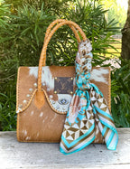 Upcycled LV Cowhide Leather Bougie Shoulder Crossbody Bag