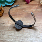 MJ Oval Black Jack Turquoise Sterling Silver Cuff
