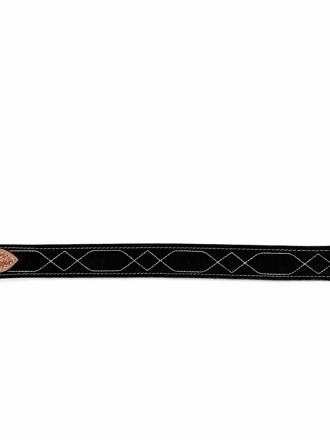 Western Stitch Genuine Suede & Hand Tooled Leather Belt -Dark Brown