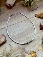 Cream Shell Heishi Necklace – 15"